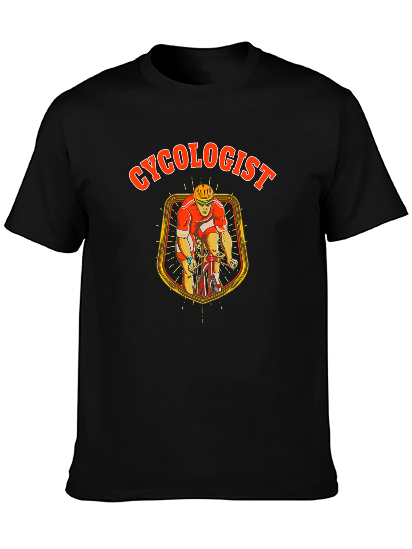 Cyclogist Black Cotton T-Shirt - Cycling Humor!