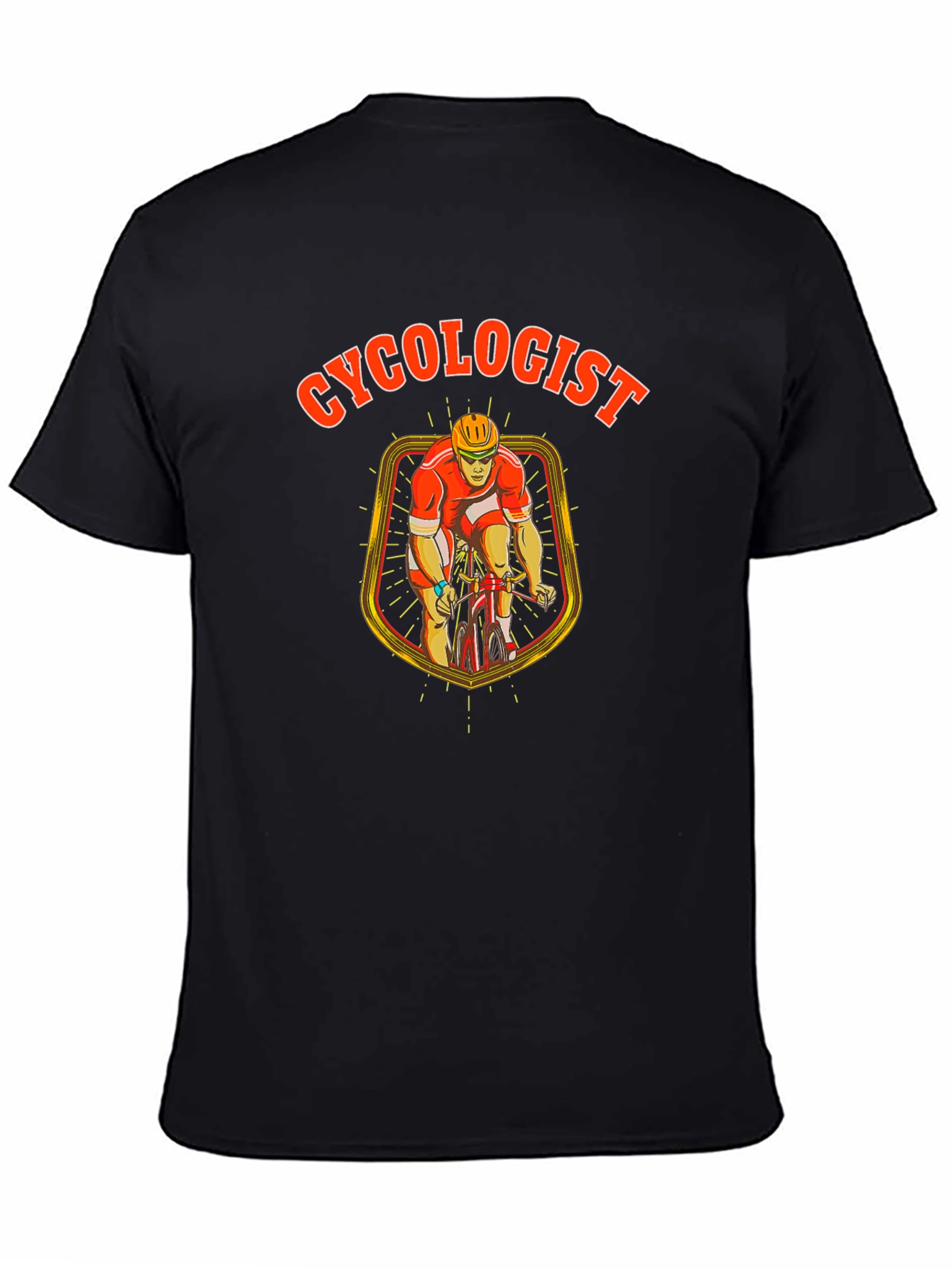 Cyclogist Black Cotton T-Shirt - Cycling Humor!
