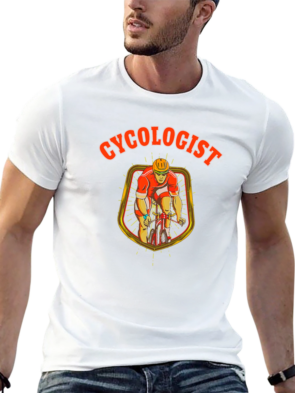 Cyclogist Black Cotton T-Shirt - Cycling Humor!