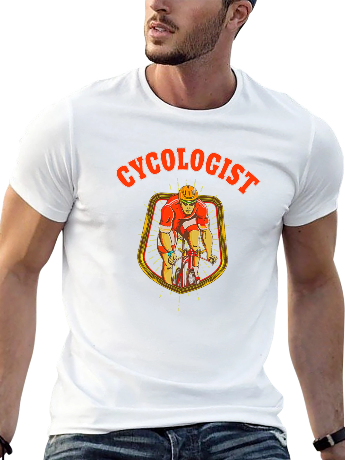 Cyclogist Black Cotton T-Shirt - Cycling Humor!