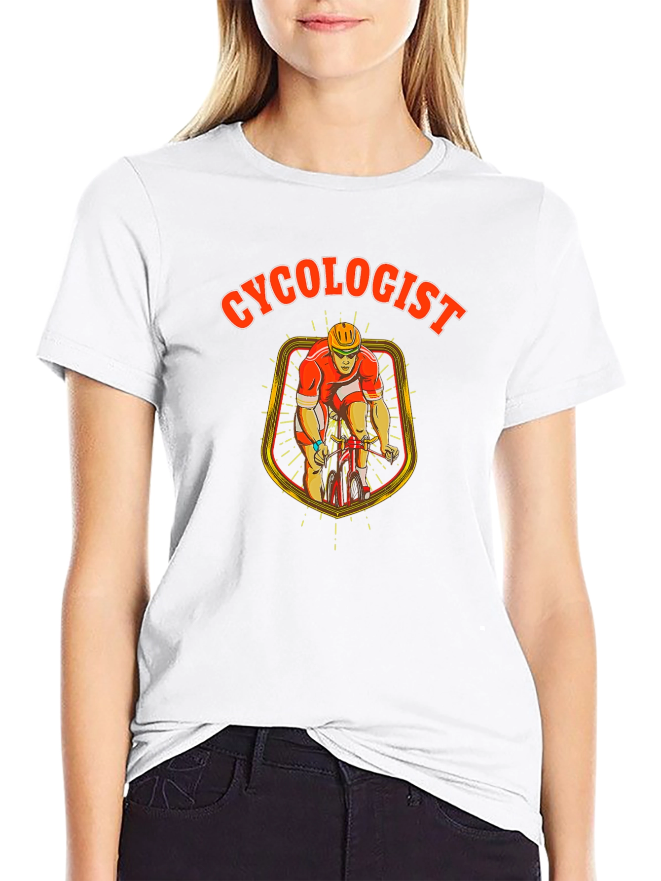 Cyclogist Black Cotton T-Shirt - Cycling Humor!