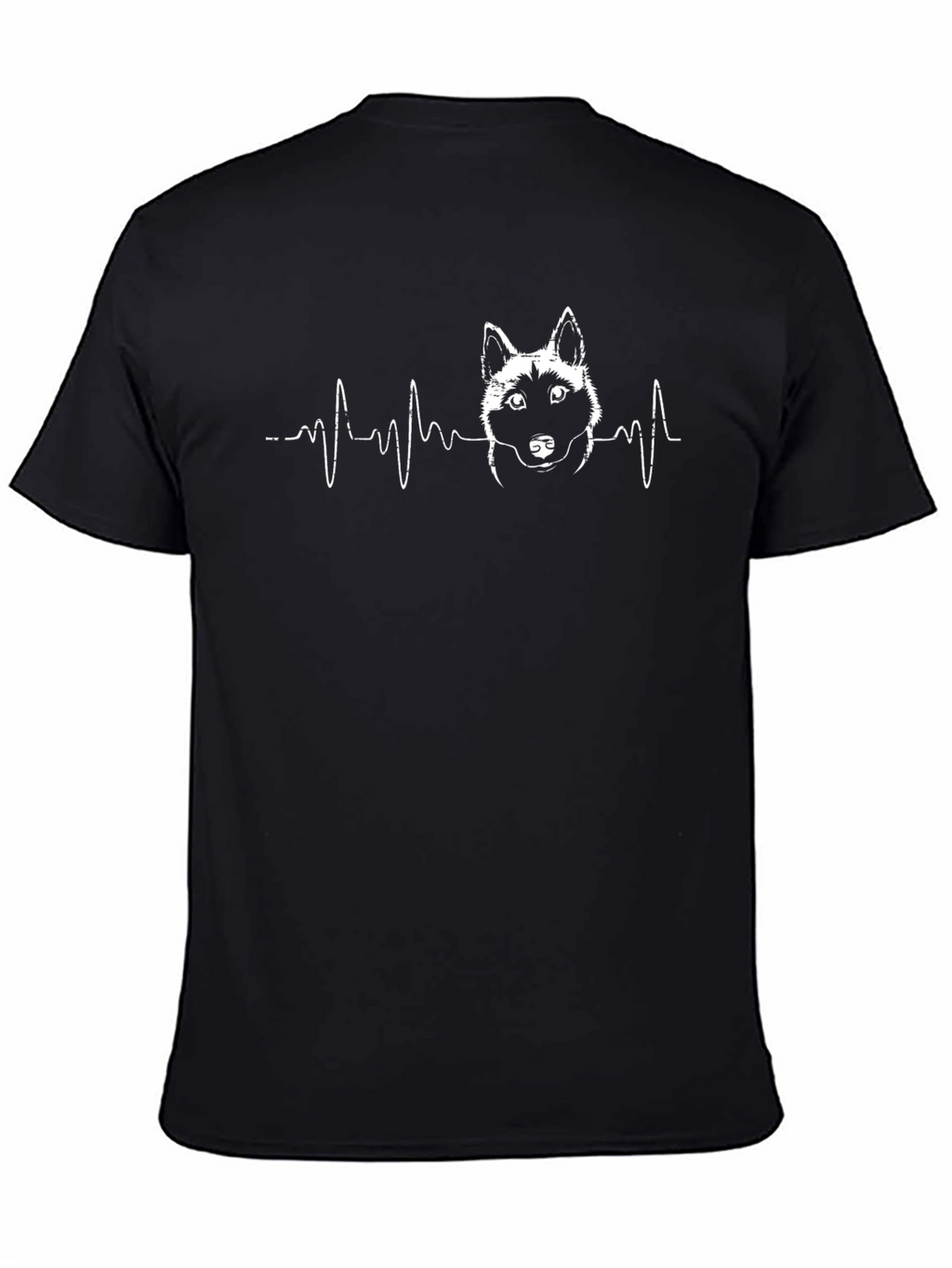 Dog Heartbeat Graphic Tee - Black