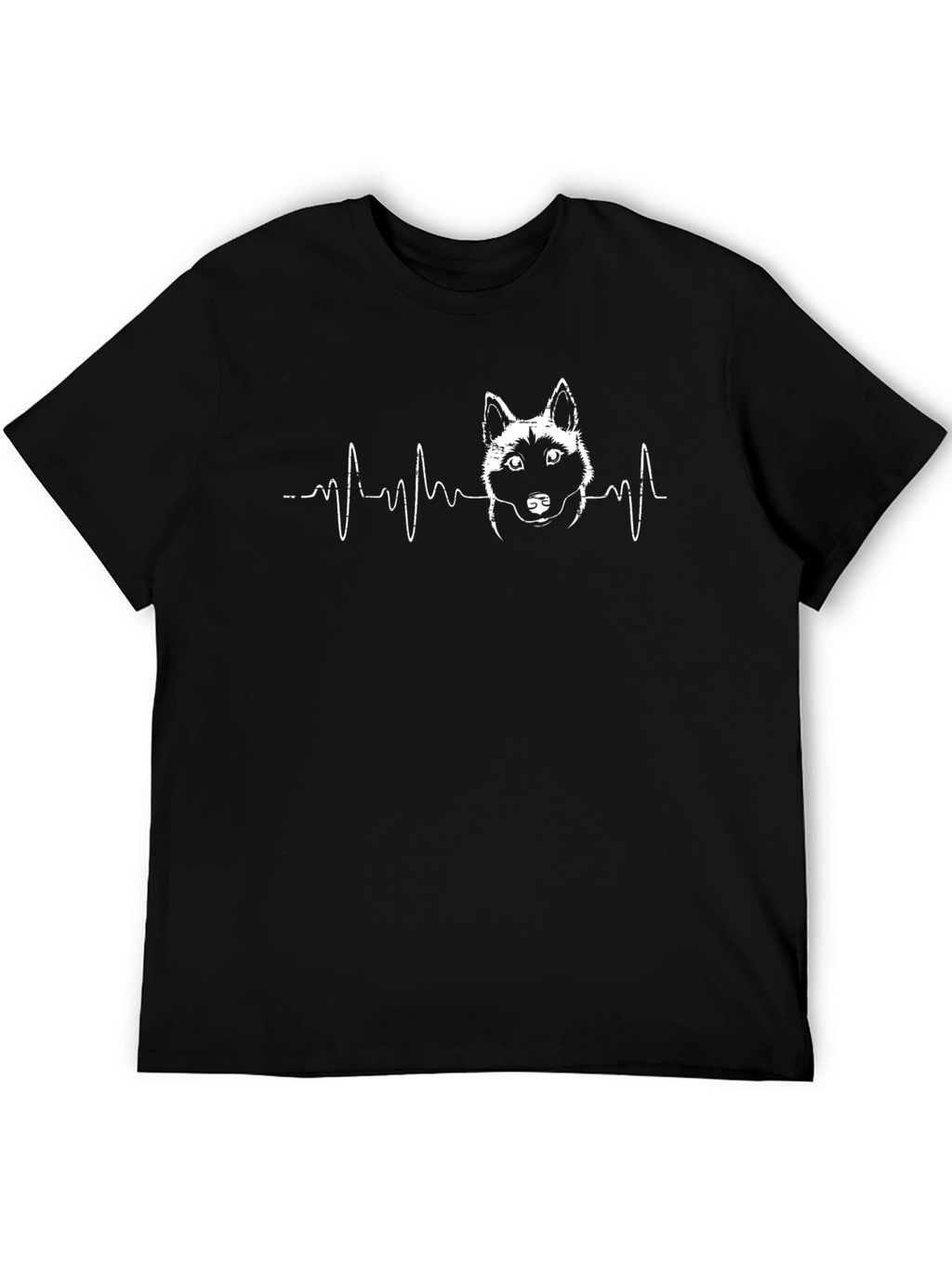 Dog Heartbeat Graphic Tee - Black