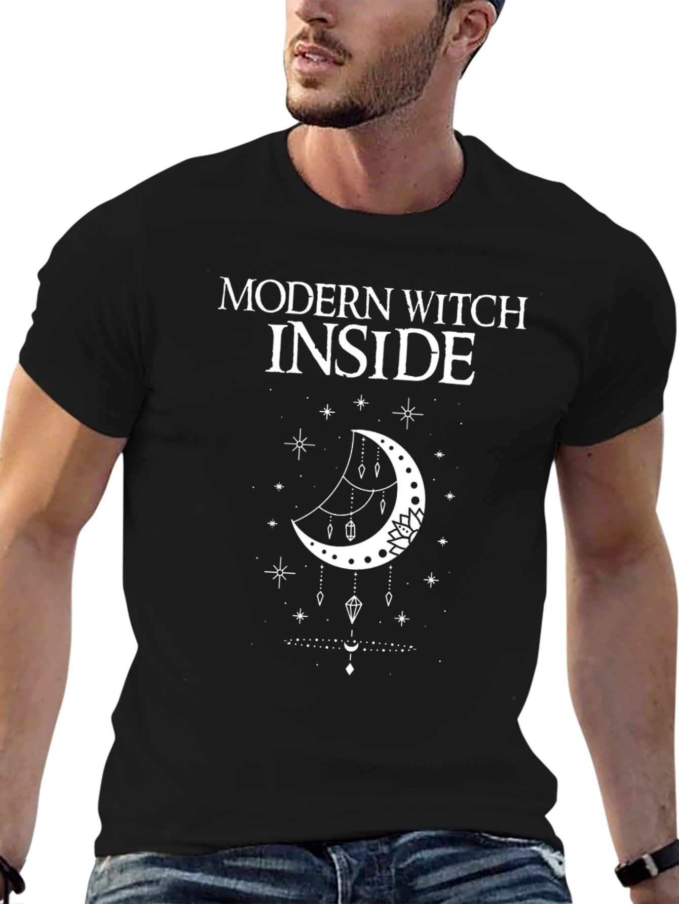 Modern Witch Inside Graphic T-Shirt - Black Cotton Tee
