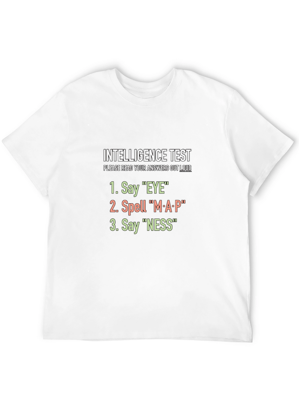 Intelligence Test T-Shirt - Funny Brain Teaser Tee
