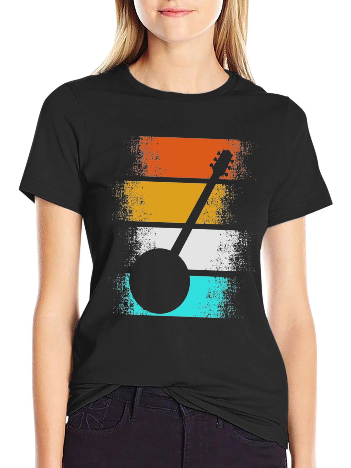 Retro Banjo Graphic Tee - Vintage Style Music Lover Shirt