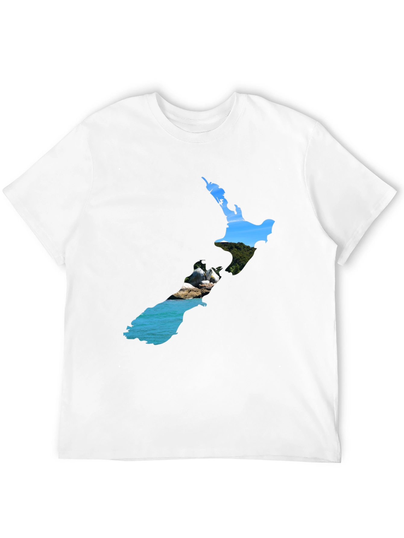 New Zealand Map Graphic T-Shirt
