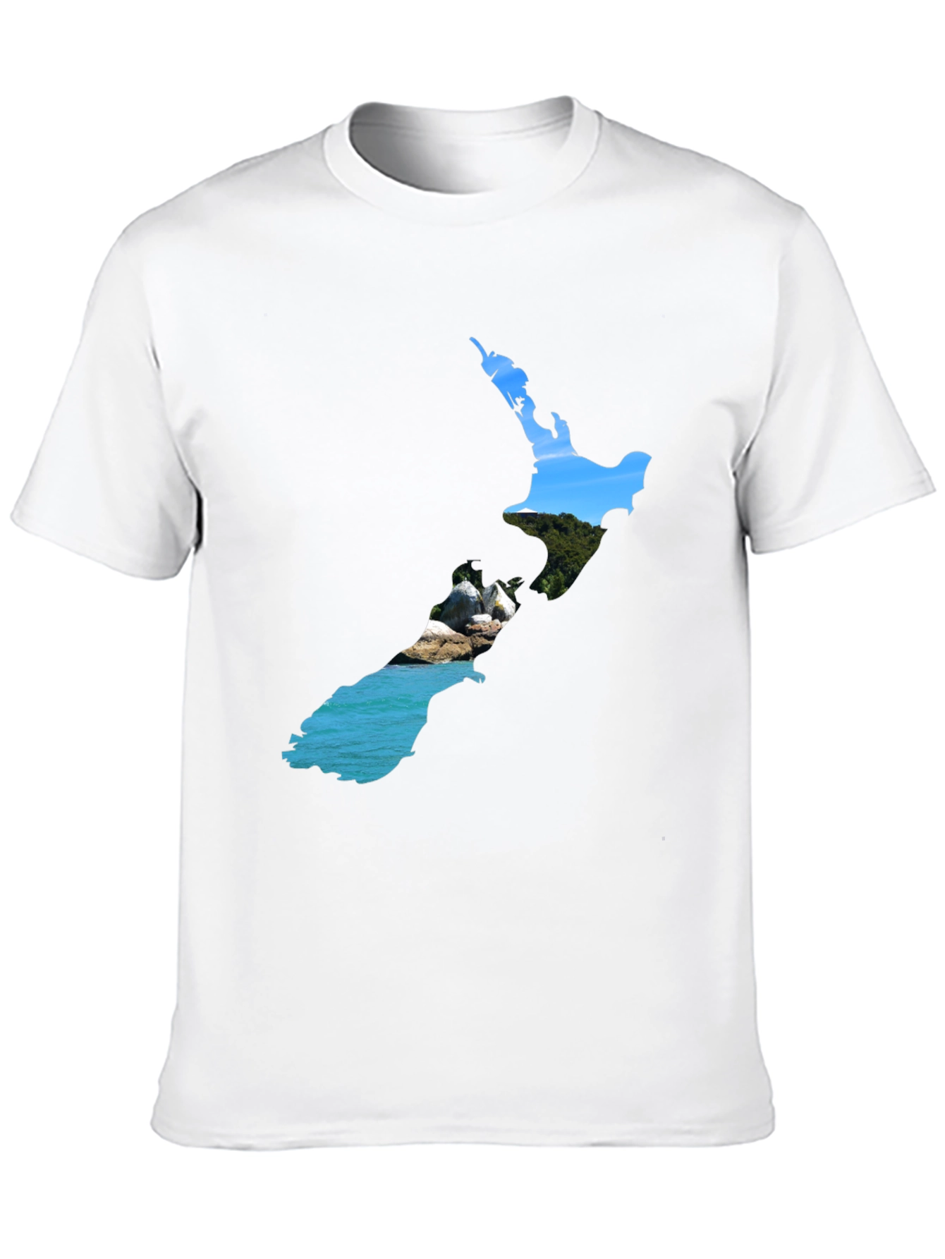 New Zealand Map Graphic T-Shirt