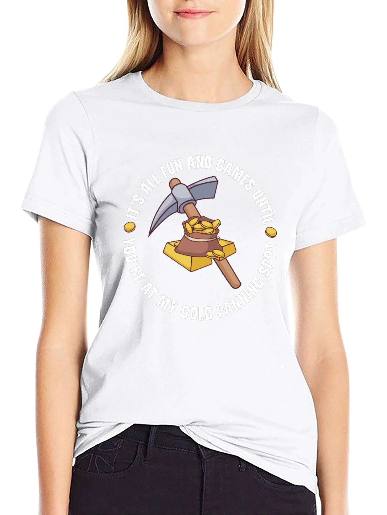 Gold Panning Humor Graphic T-Shirt