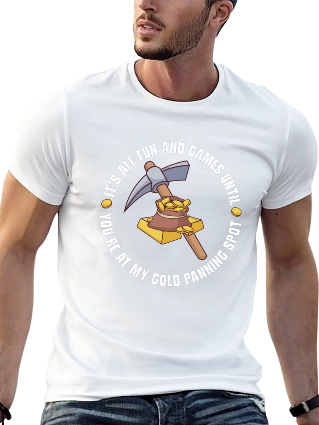 Gold Panning Humor Graphic T-Shirt