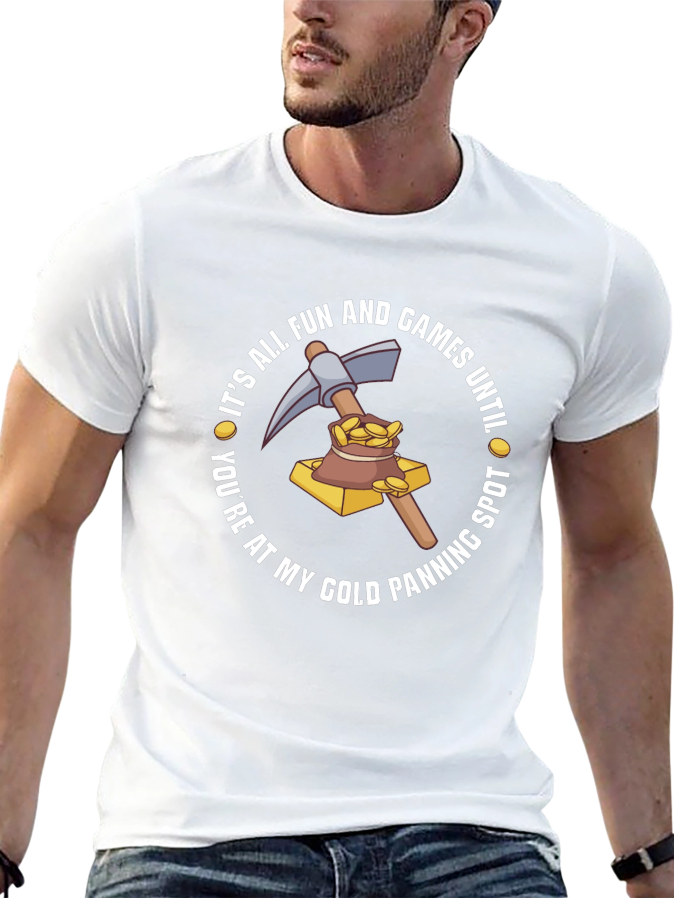Gold Panning Humor Graphic T-Shirt