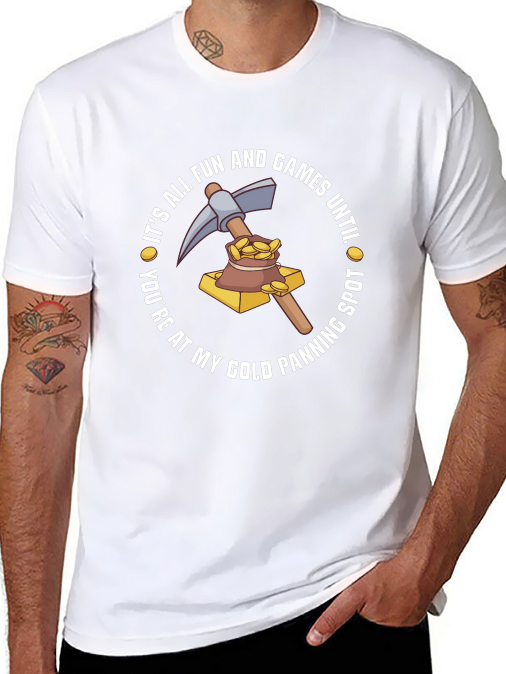 Gold Panning Humor Graphic T-Shirt
