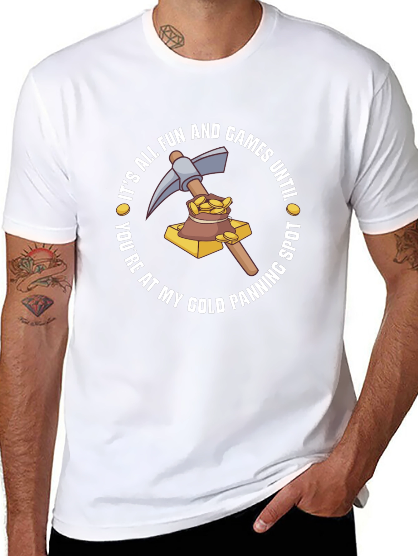 Gold Panning Humor Graphic T-Shirt