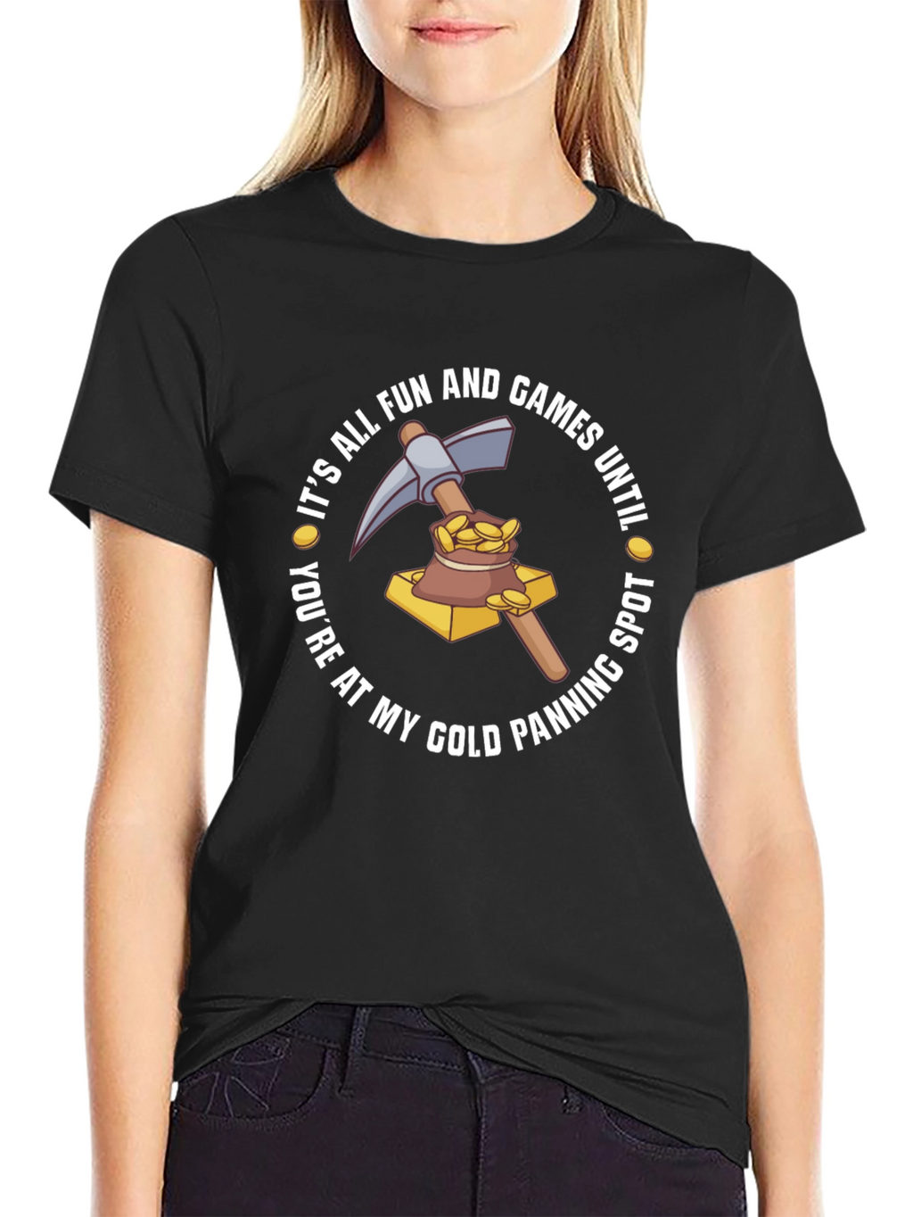 Gold Panning Humor Graphic T-Shirt