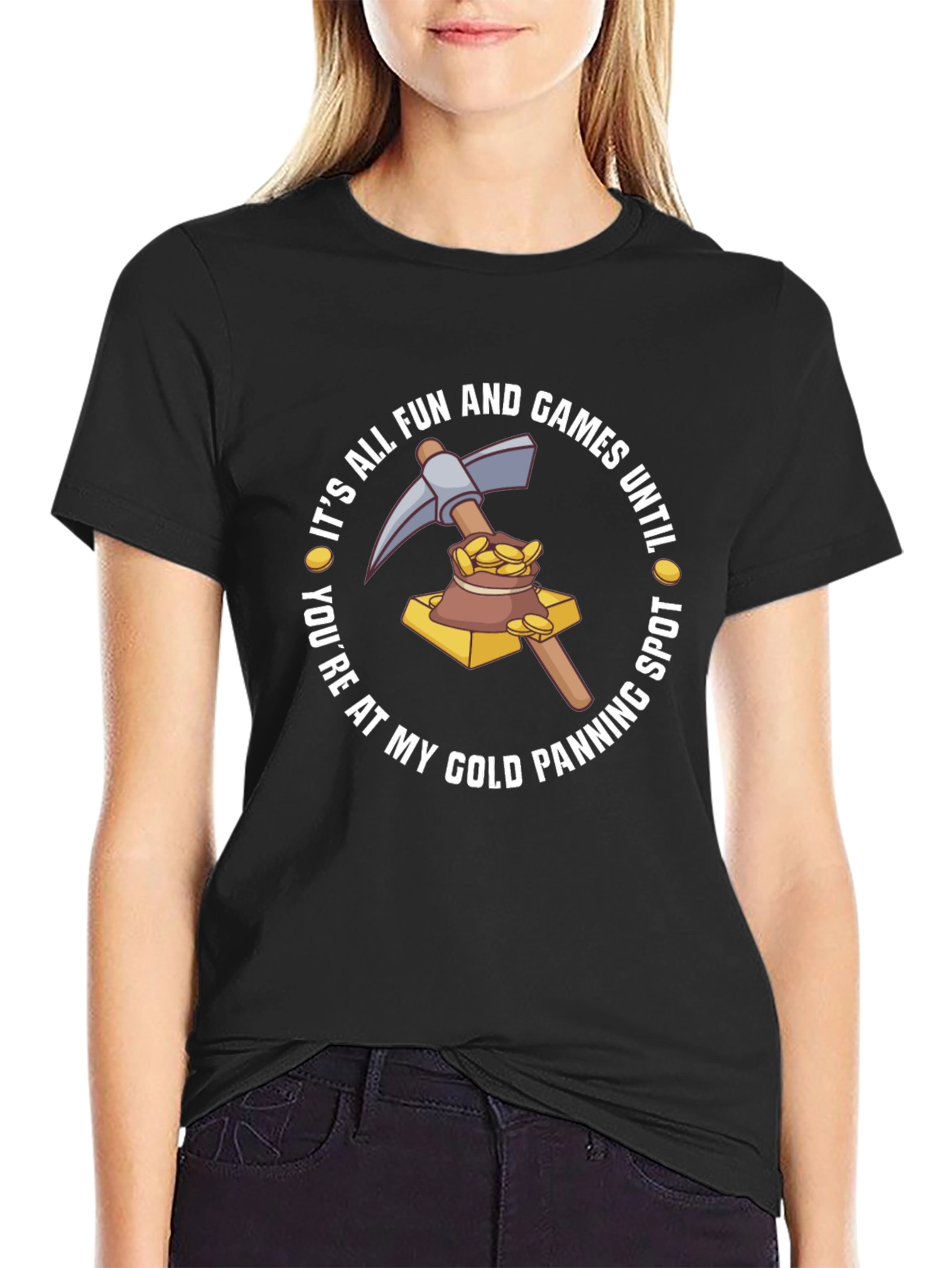 Gold Panning Humor Graphic T-Shirt