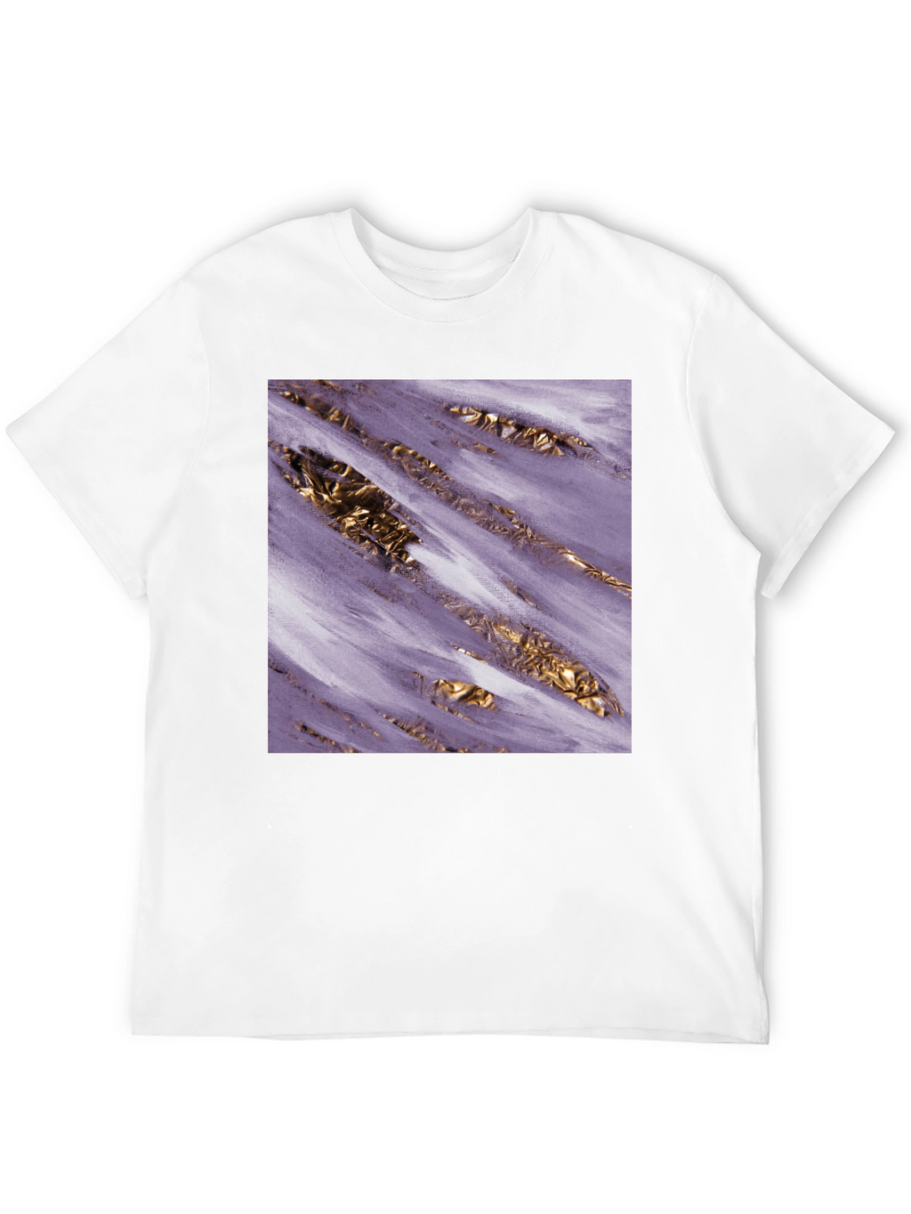 Abstract Gold & Purple Graphic Tee