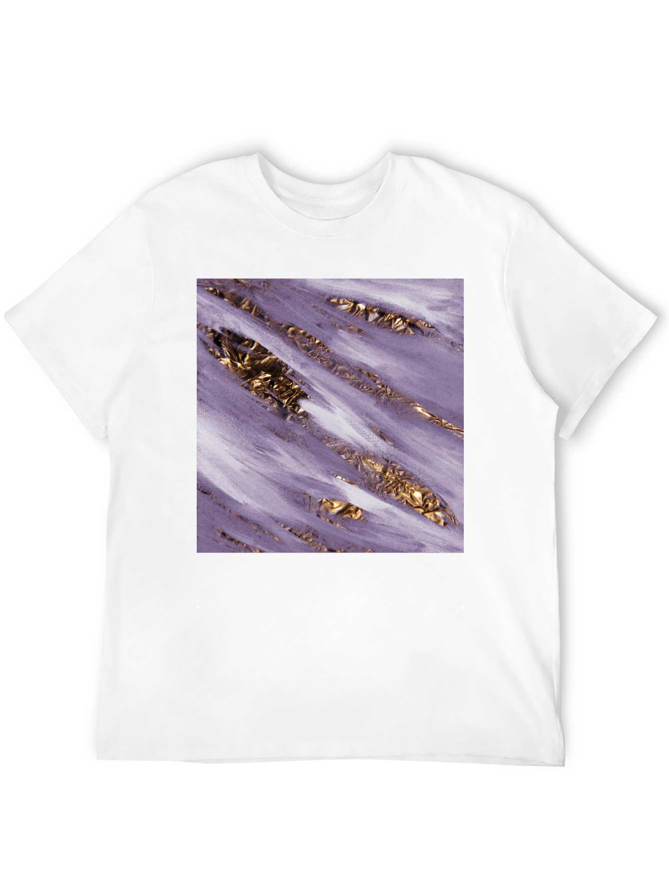 Abstract Gold & Purple Graphic Tee