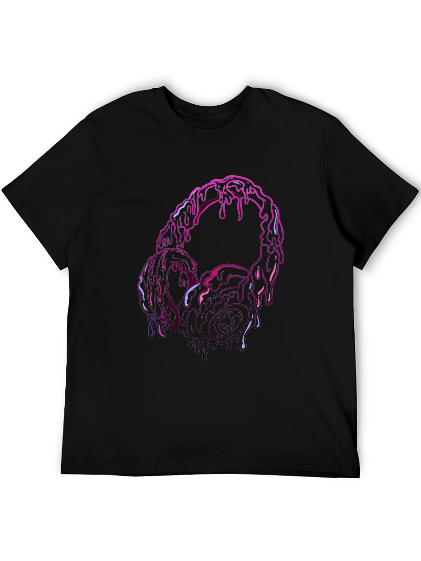 Melting Headphones Graphic Tee - Unique Style
