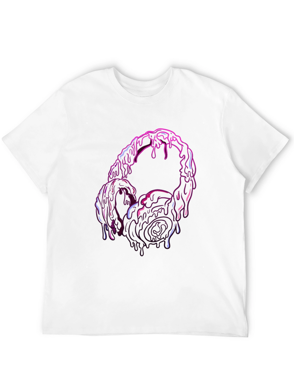 Melting Headphones Graphic Tee - Unique Style