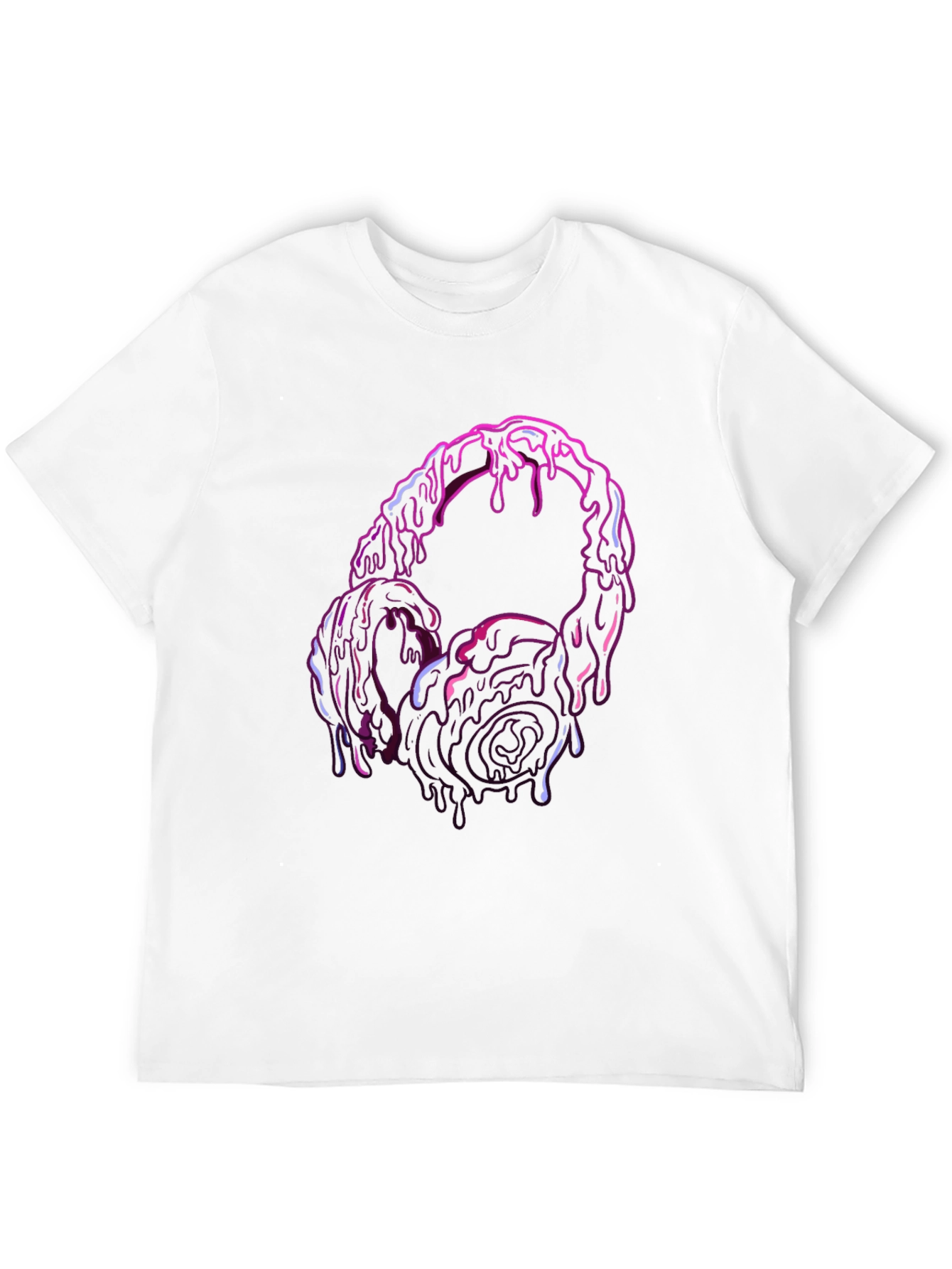 Melting Headphones Graphic Tee - Unique Style