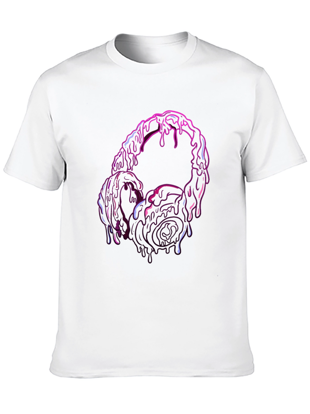 Melting Headphones Graphic Tee - Unique Style