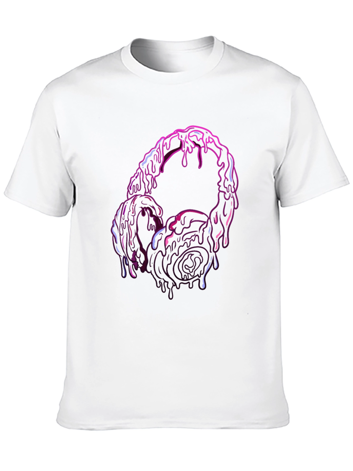 Melting Headphones Graphic Tee - Unique Style