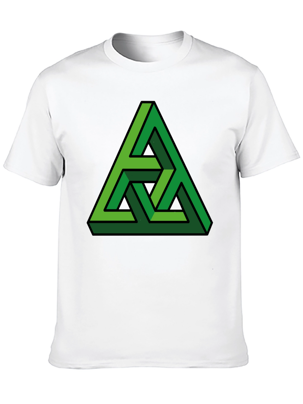 Optical Illusion Triangle Graphic T-Shirt