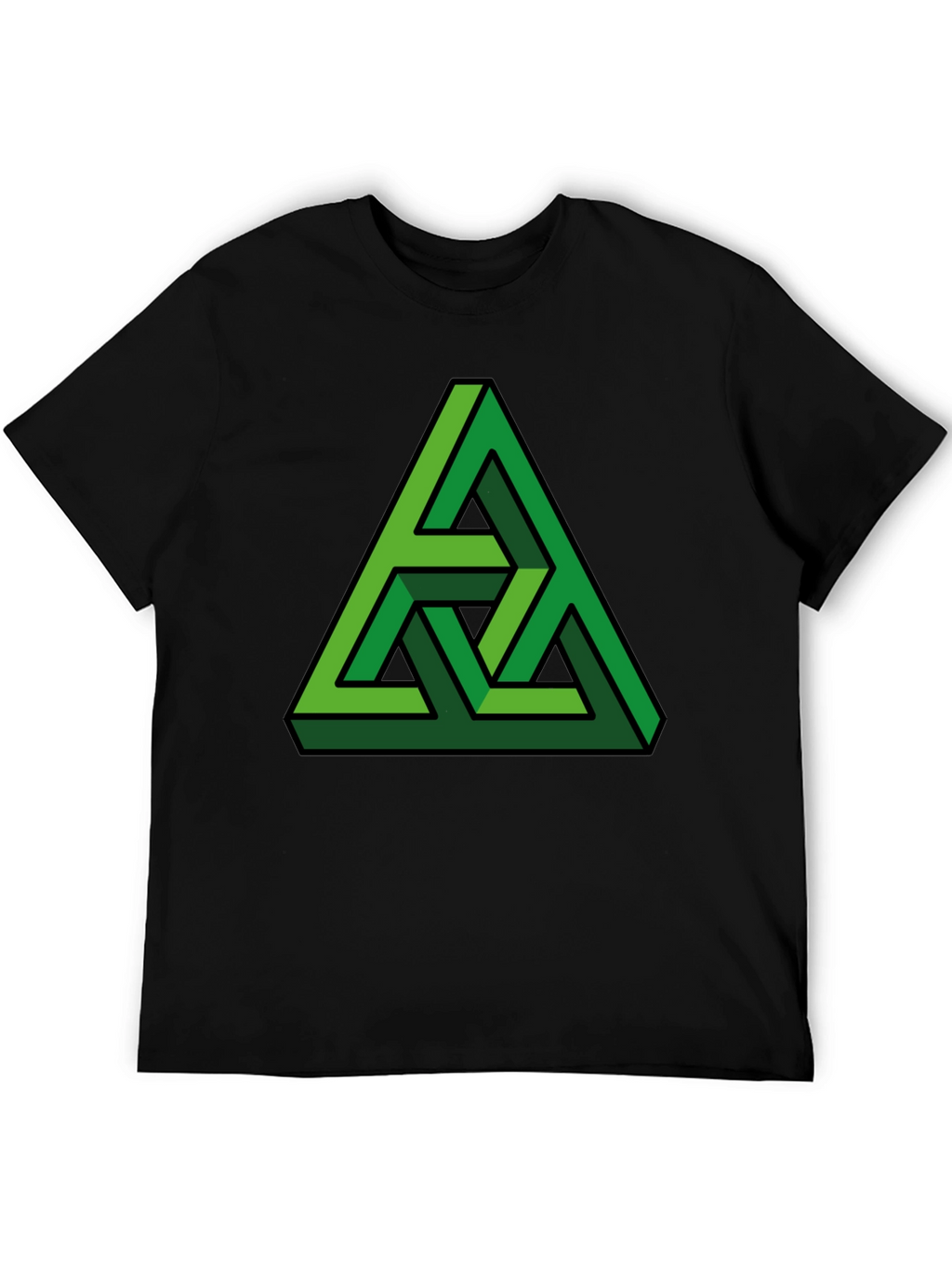 Optical Illusion Triangle Graphic T-Shirt