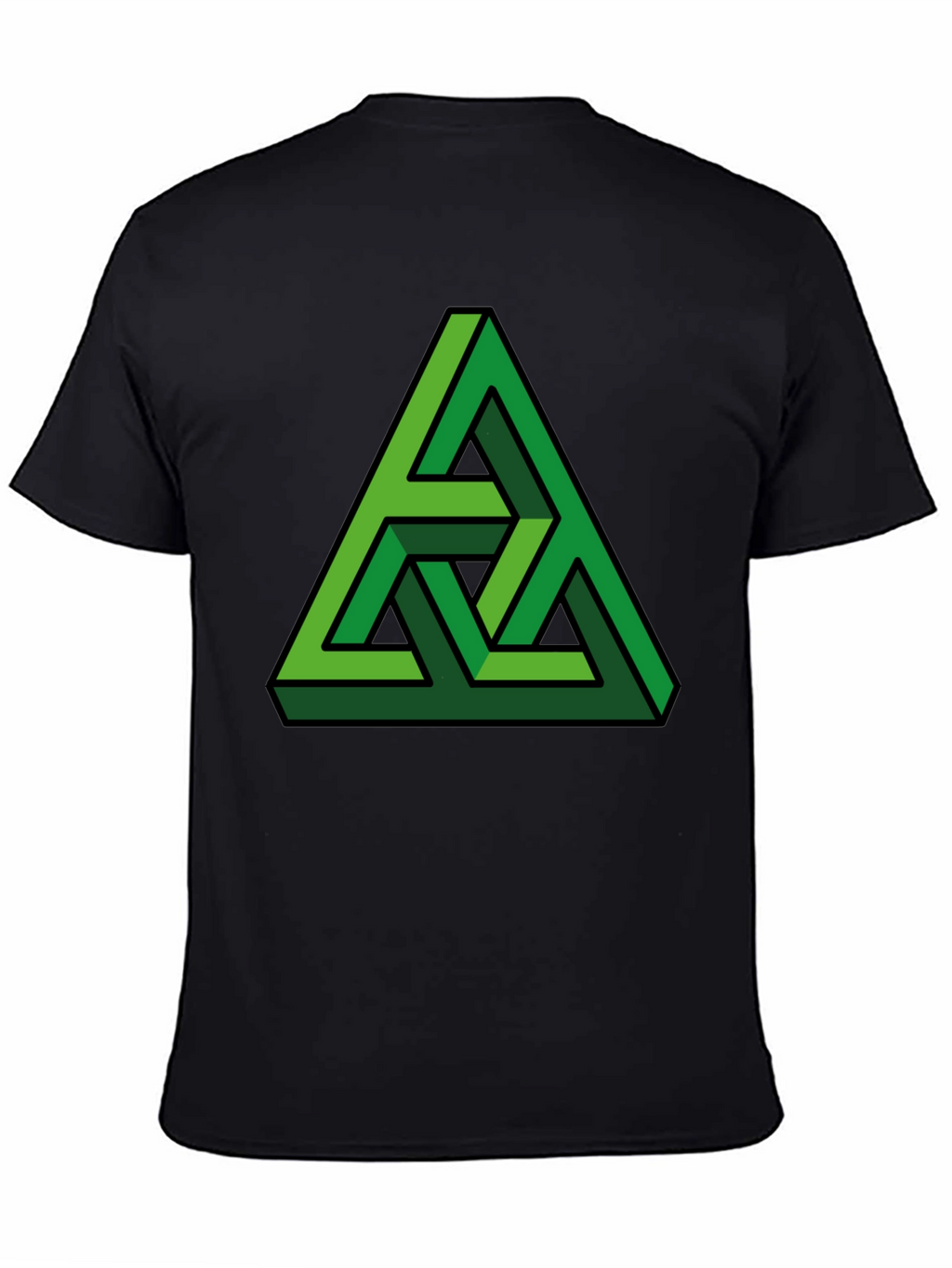 Optical Illusion Triangle Graphic T-Shirt