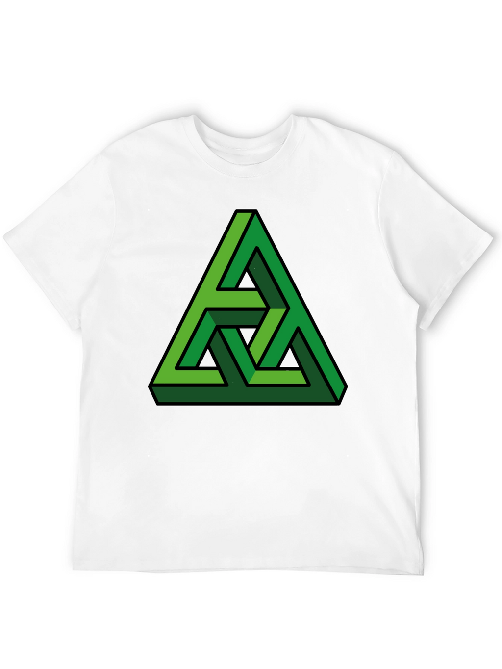Optical Illusion Triangle Graphic T-Shirt
