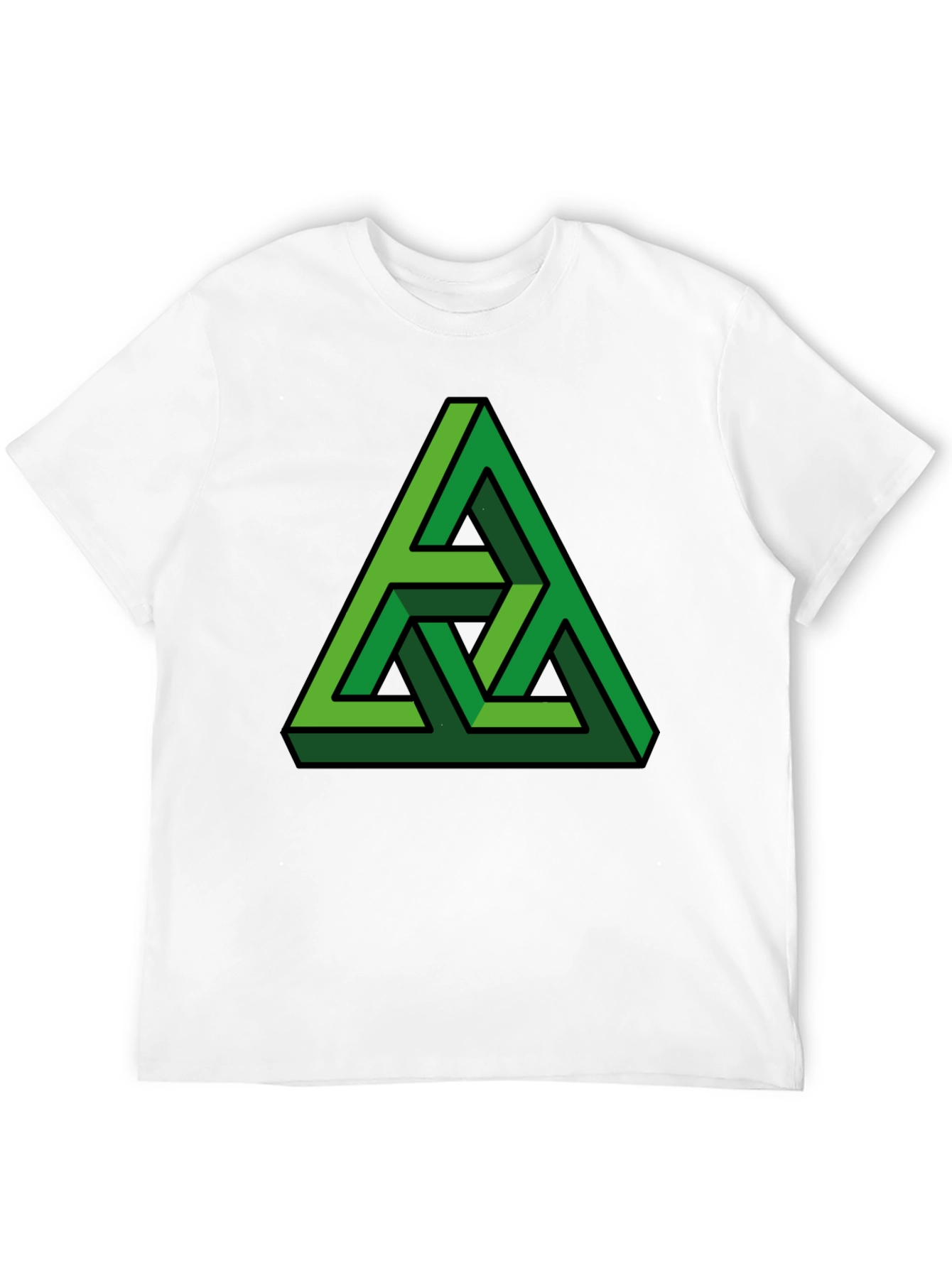 Optical Illusion Triangle Graphic T-Shirt