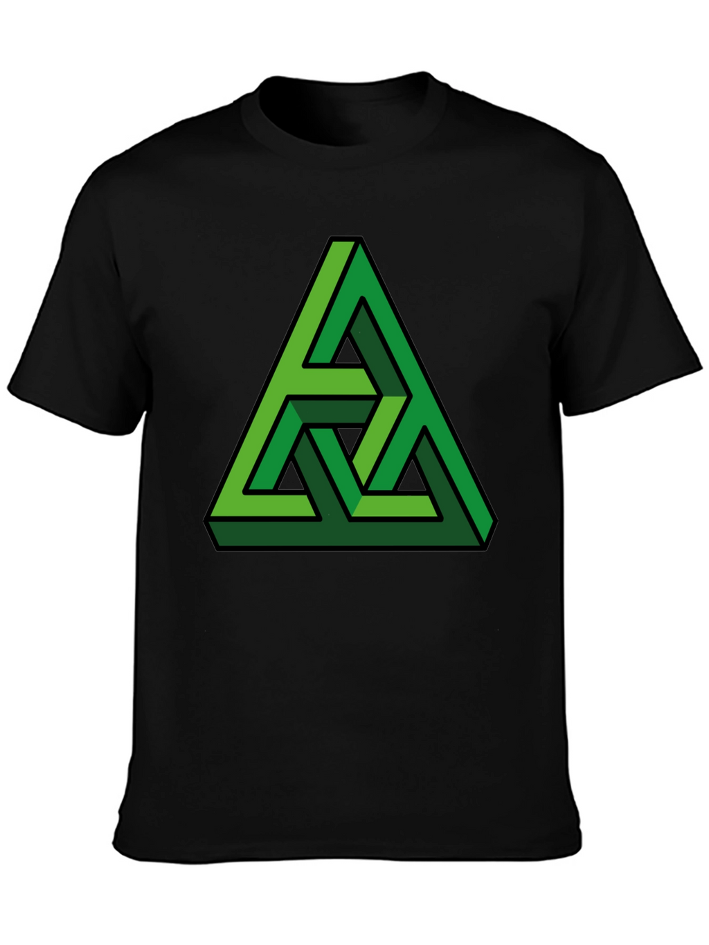 Optical Illusion Triangle Graphic T-Shirt