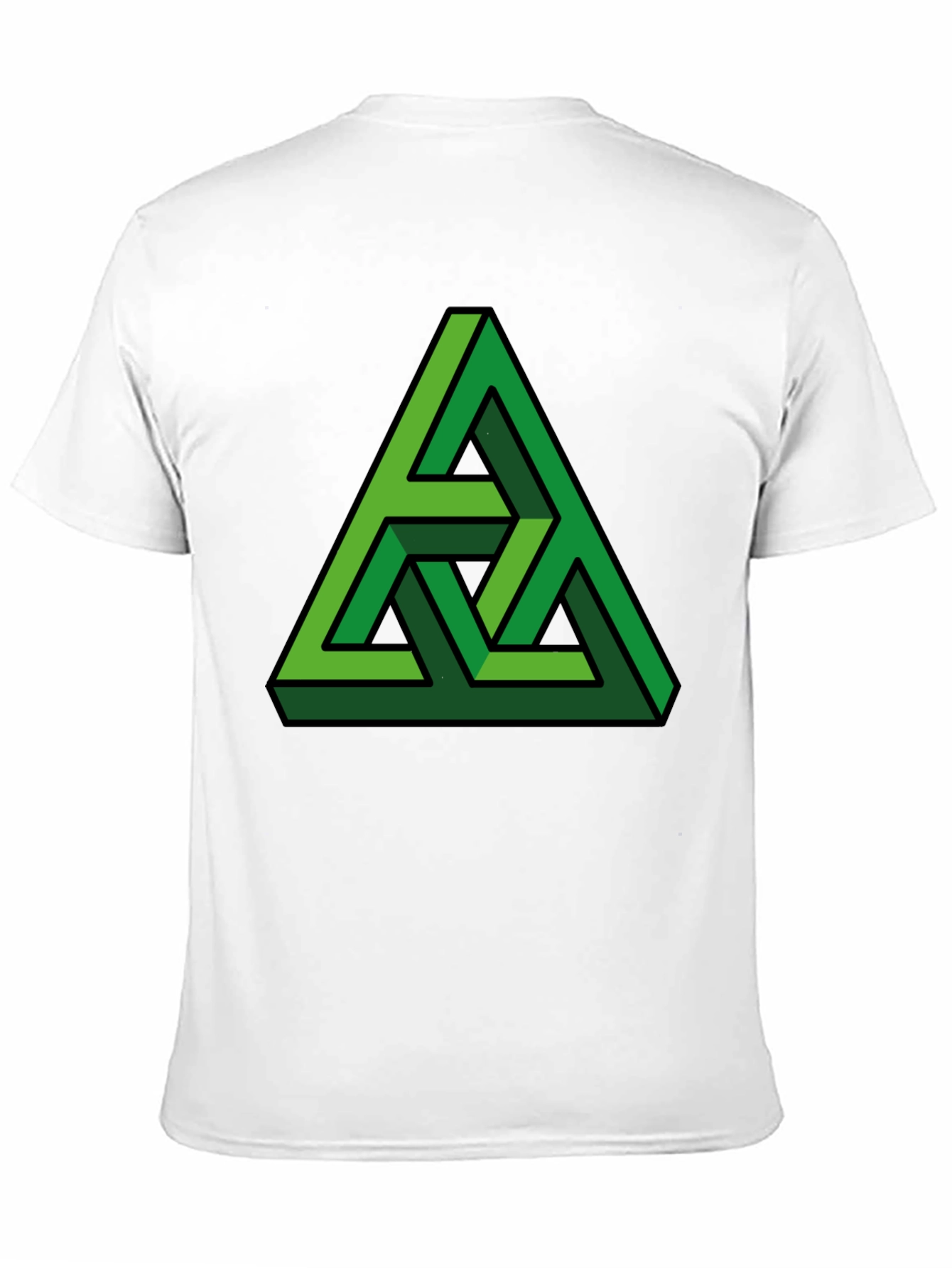 Optical Illusion Triangle Graphic T-Shirt
