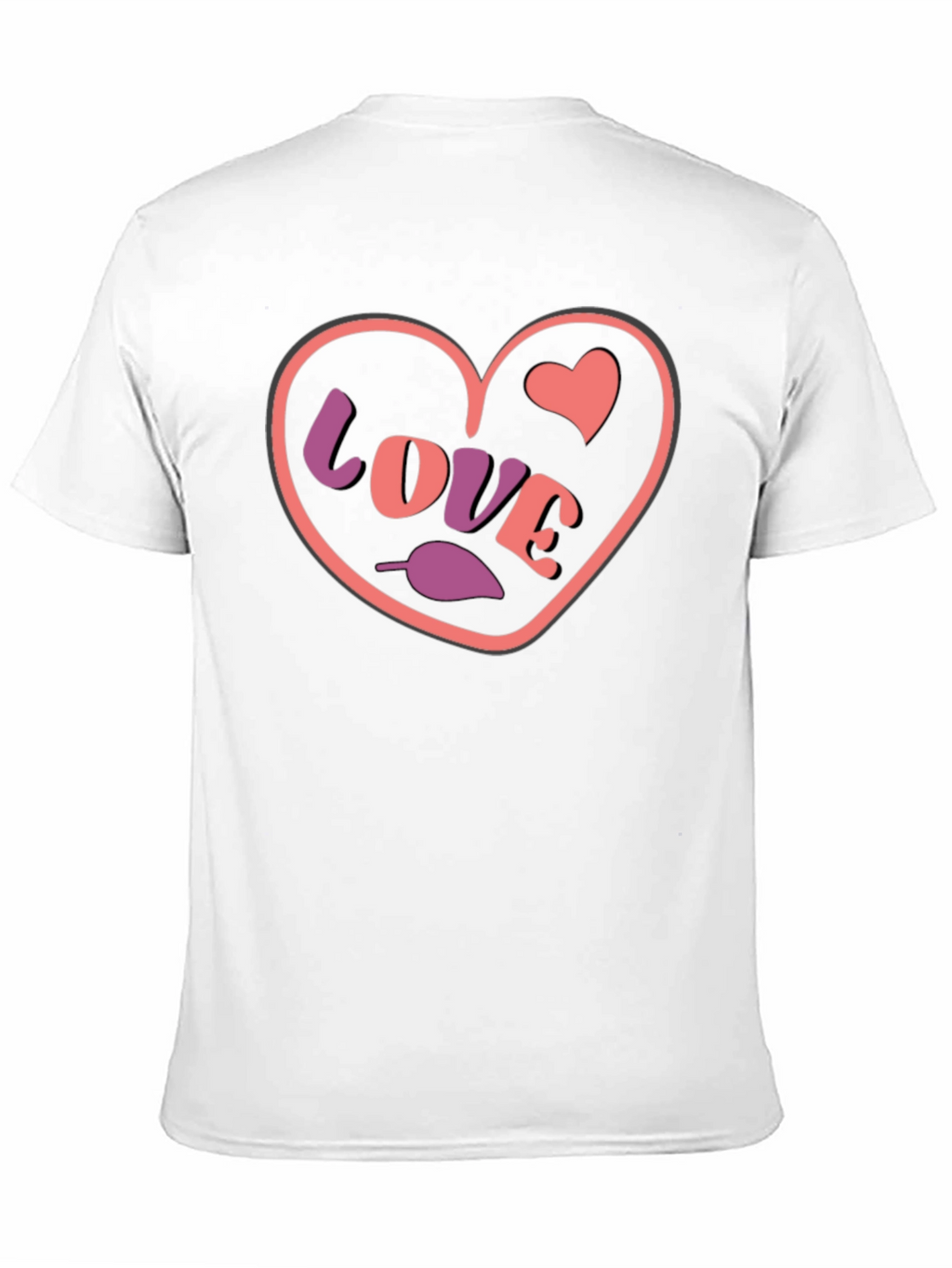 Heart Love Graphic Black T-Shirt