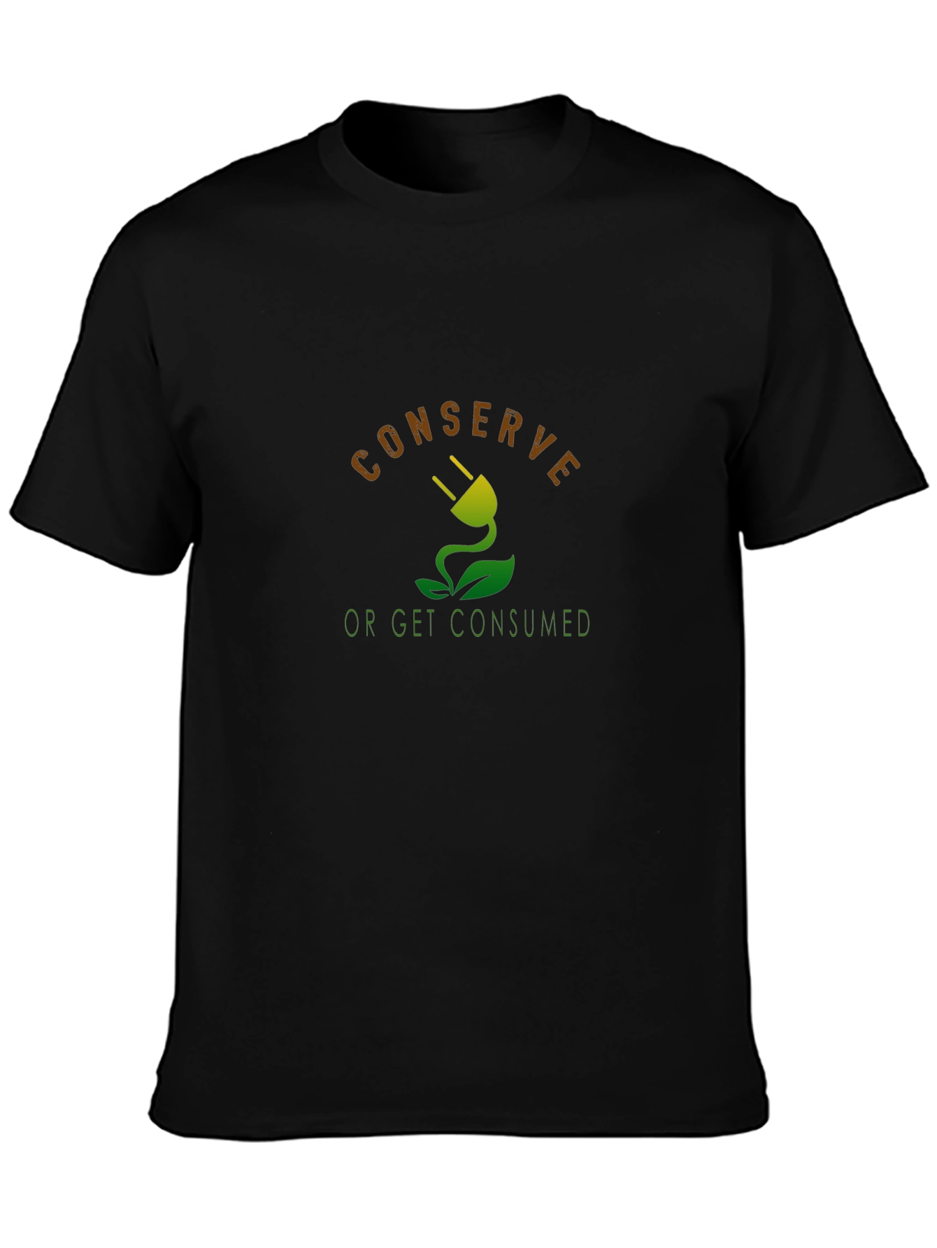 Eco-Conscious Graphic Tee - Conserve or Get Consumed