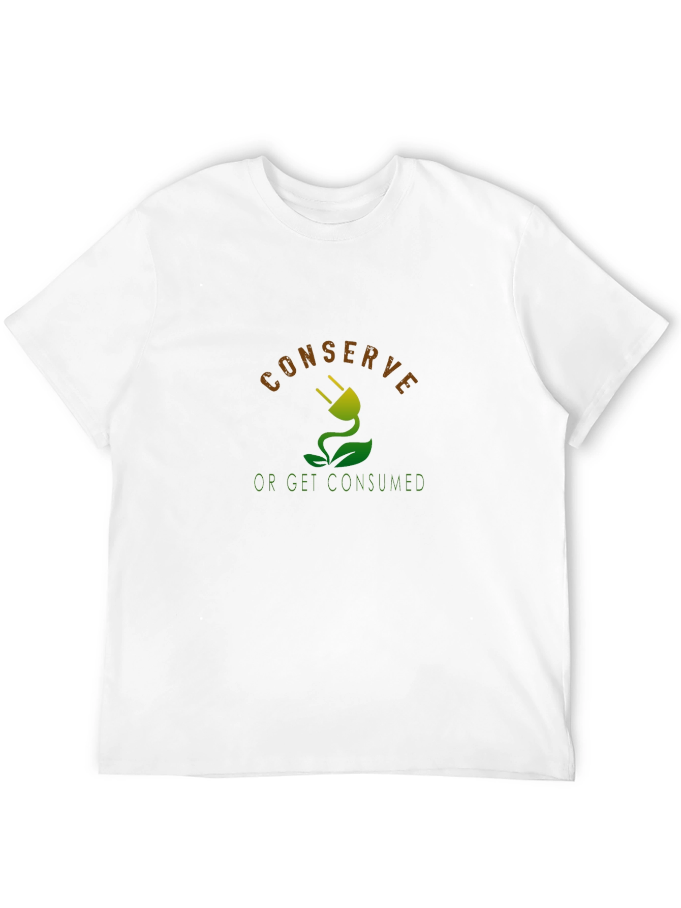 Eco-Conscious Graphic Tee - Conserve or Get Consumed