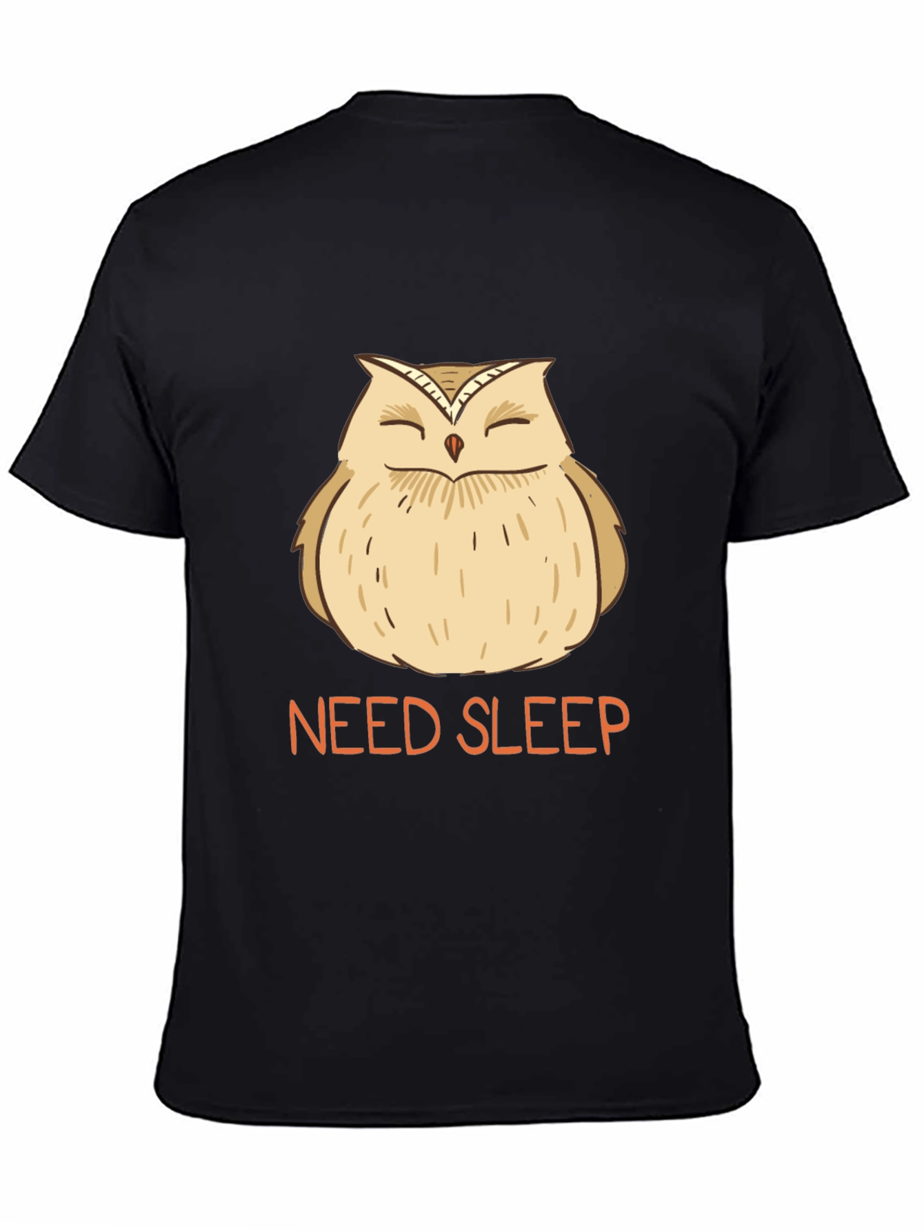 Need Sleep Owl Graphic Tee - Black T-Shirt