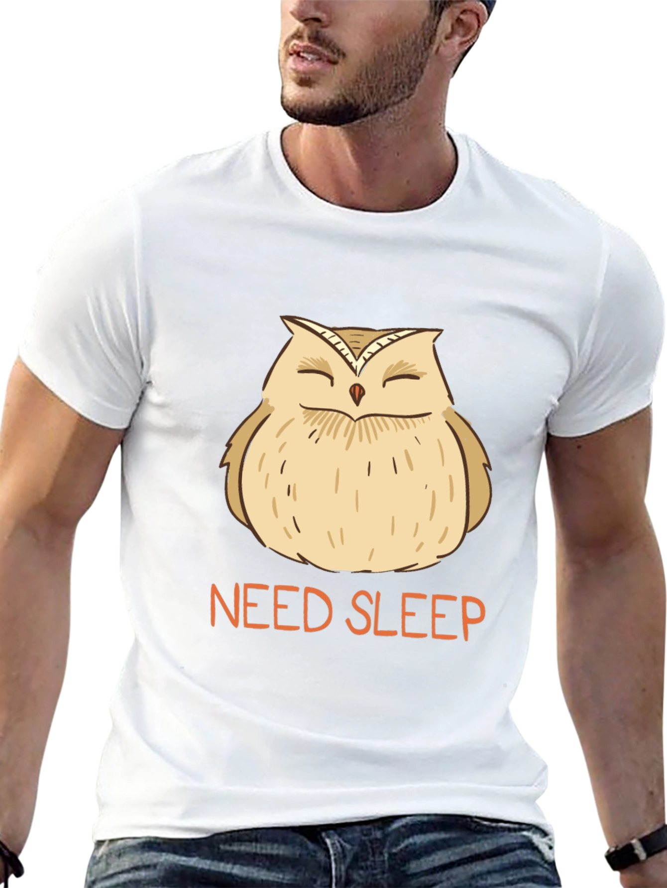 Need Sleep Owl Graphic Tee - Black T-Shirt