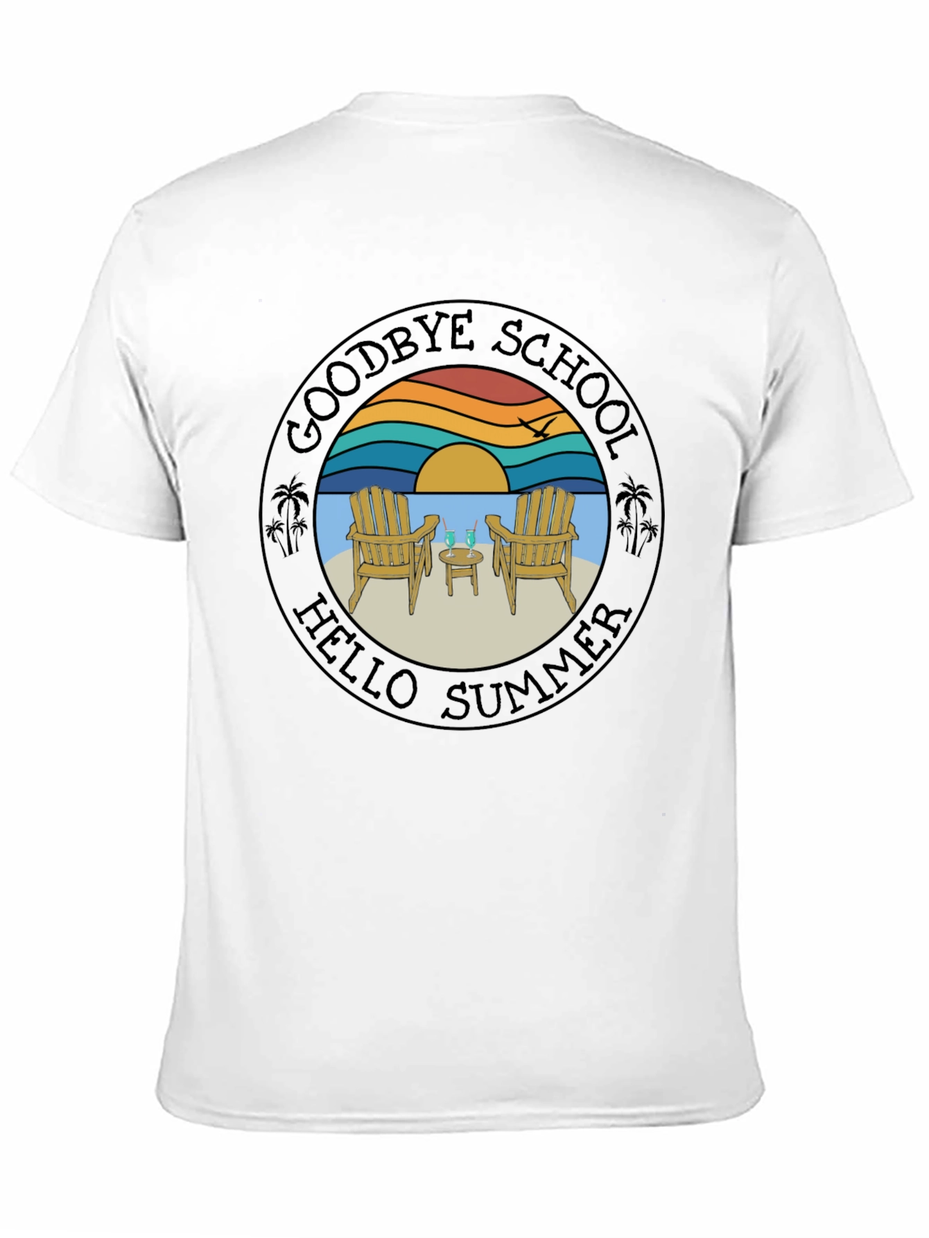 Goodbye School Hello Summer Graphic T-Shirt