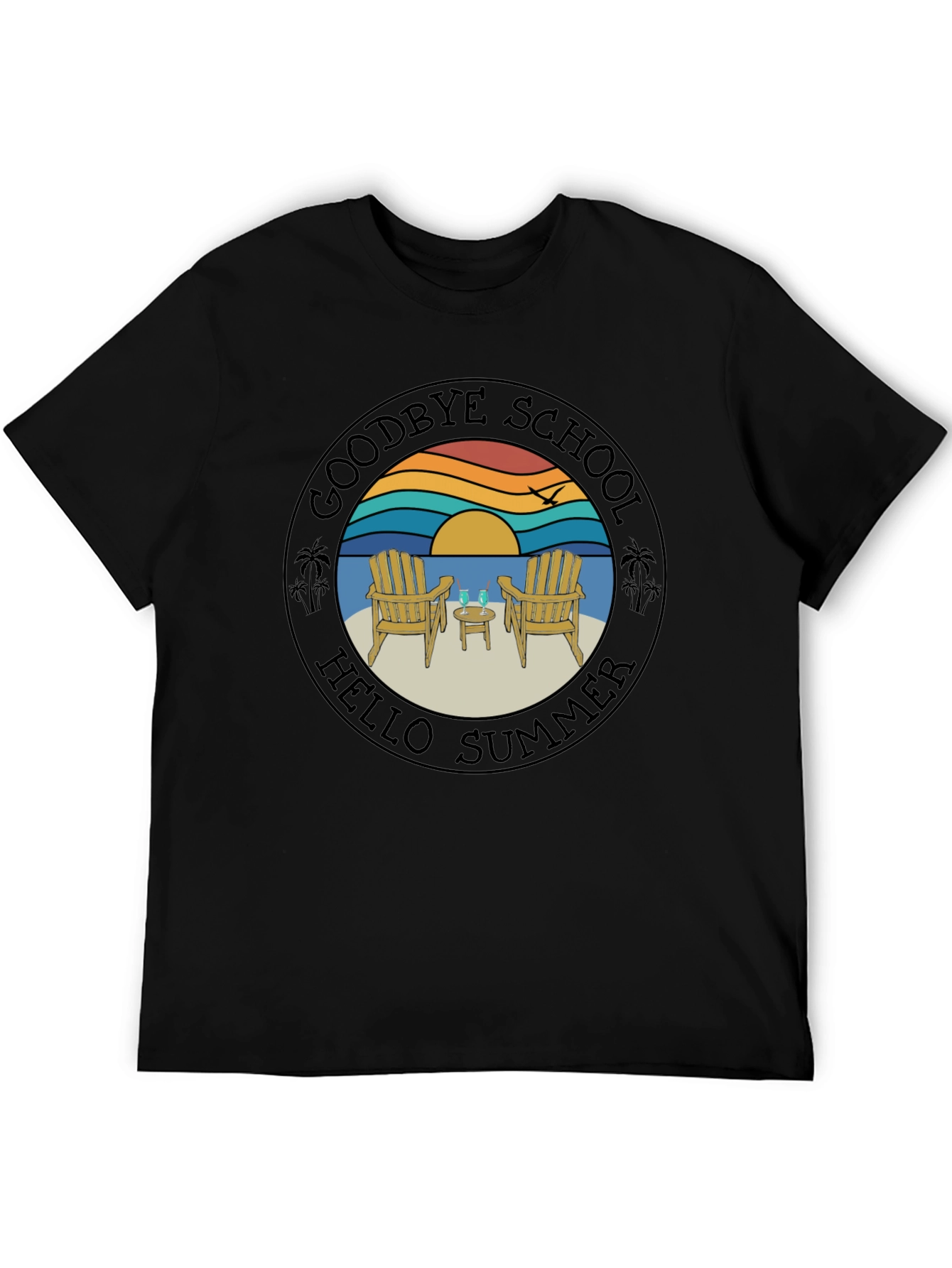 Goodbye School Hello Summer Graphic T-Shirt