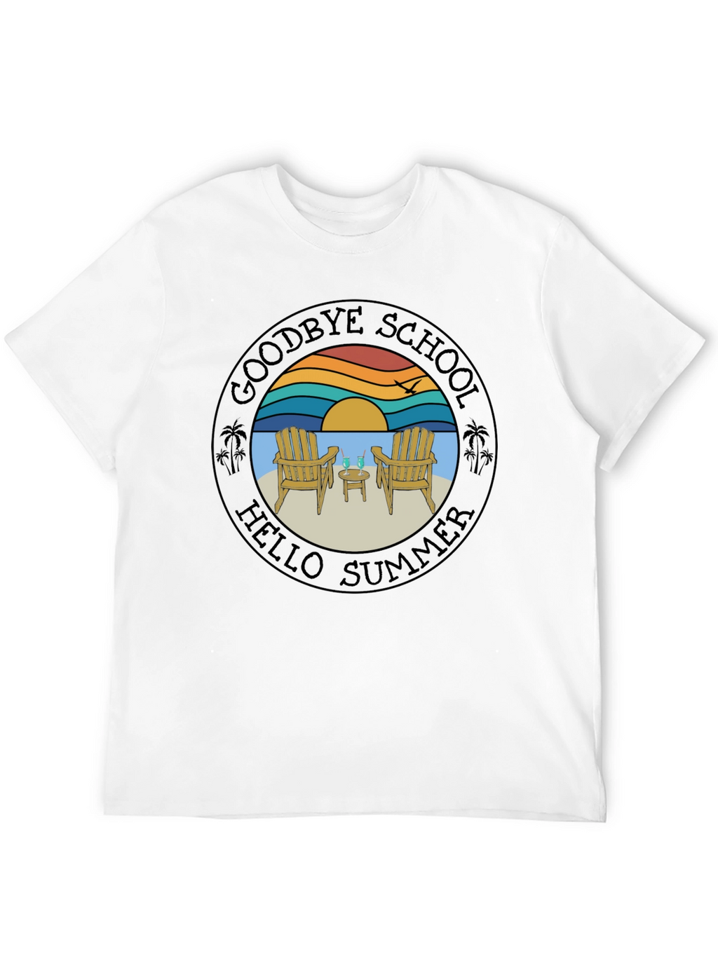 Goodbye School Hello Summer Graphic T-Shirt