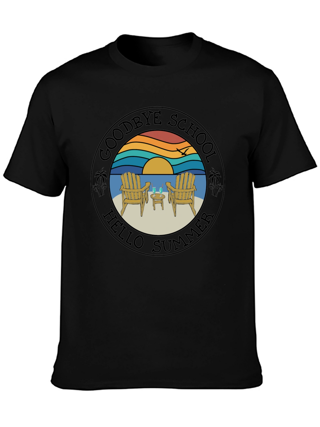Goodbye School Hello Summer Graphic T-Shirt