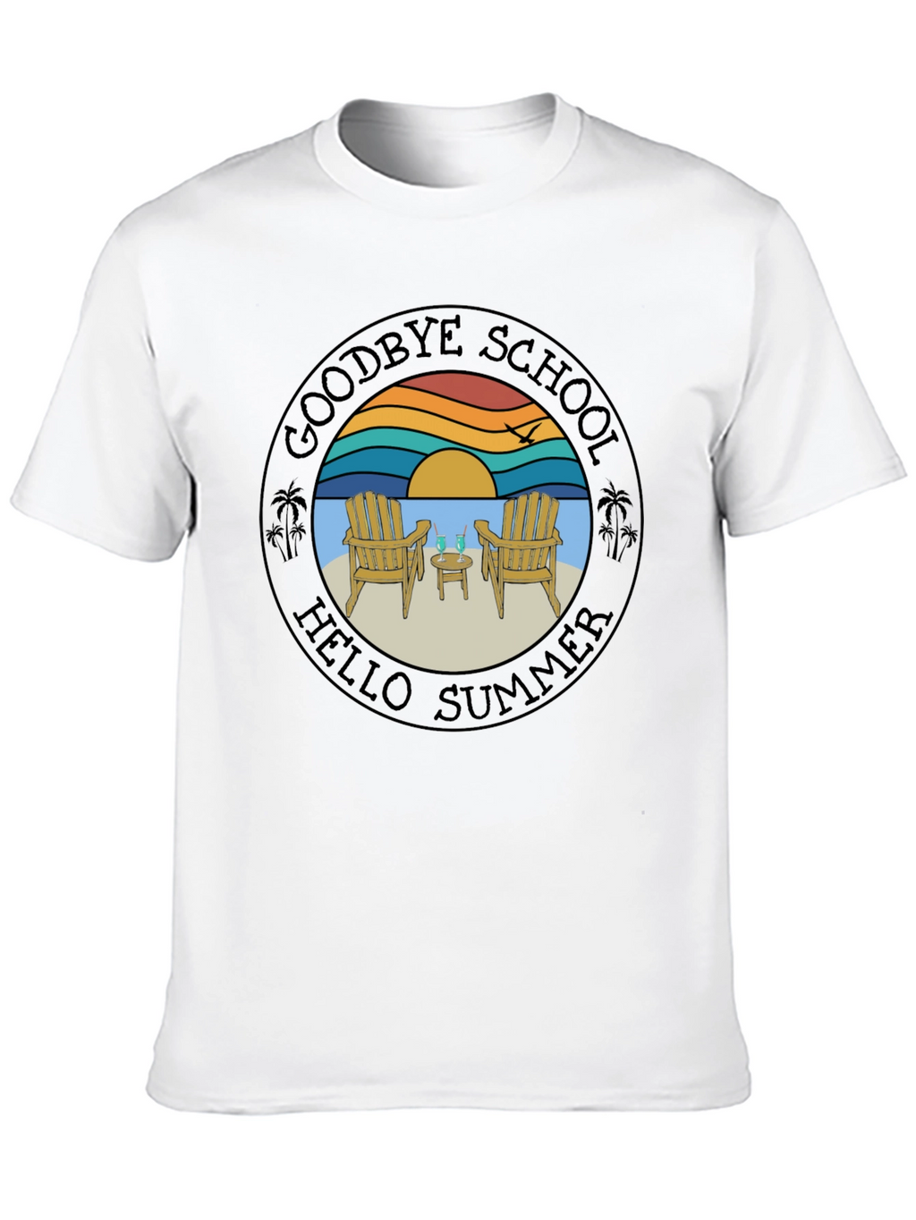 Goodbye School Hello Summer Graphic T-Shirt