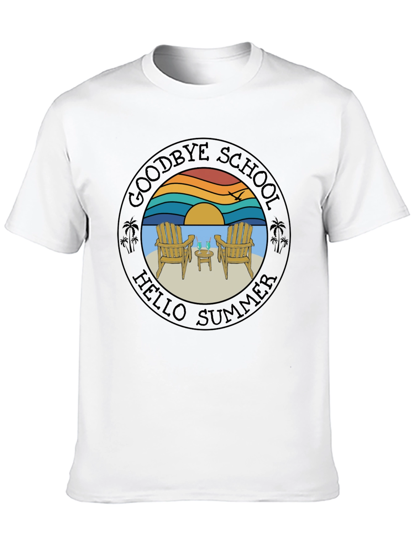 Goodbye School Hello Summer Graphic T-Shirt