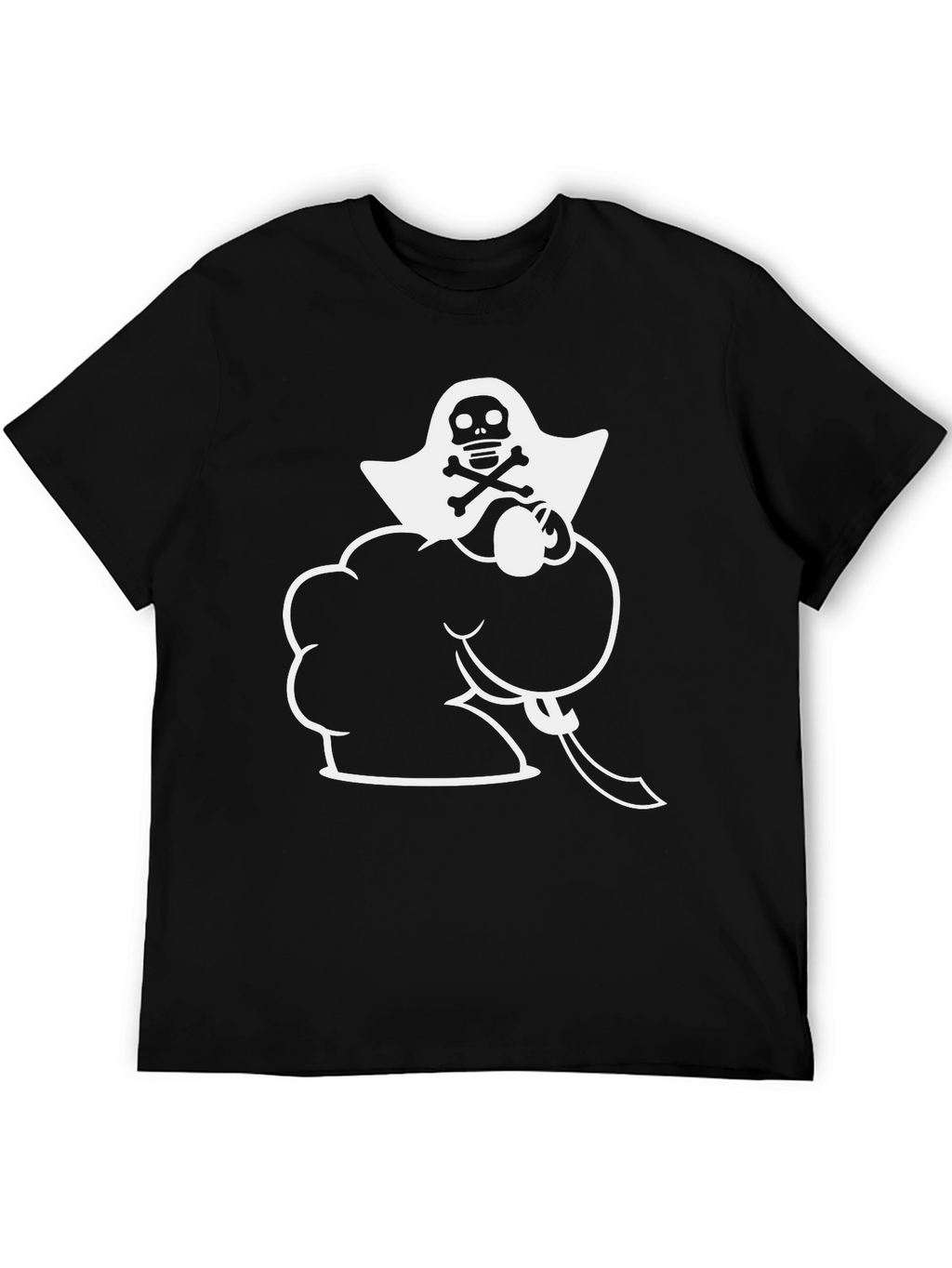 Pirate Chef Graphic Tee - Black Cotton T-Shirt