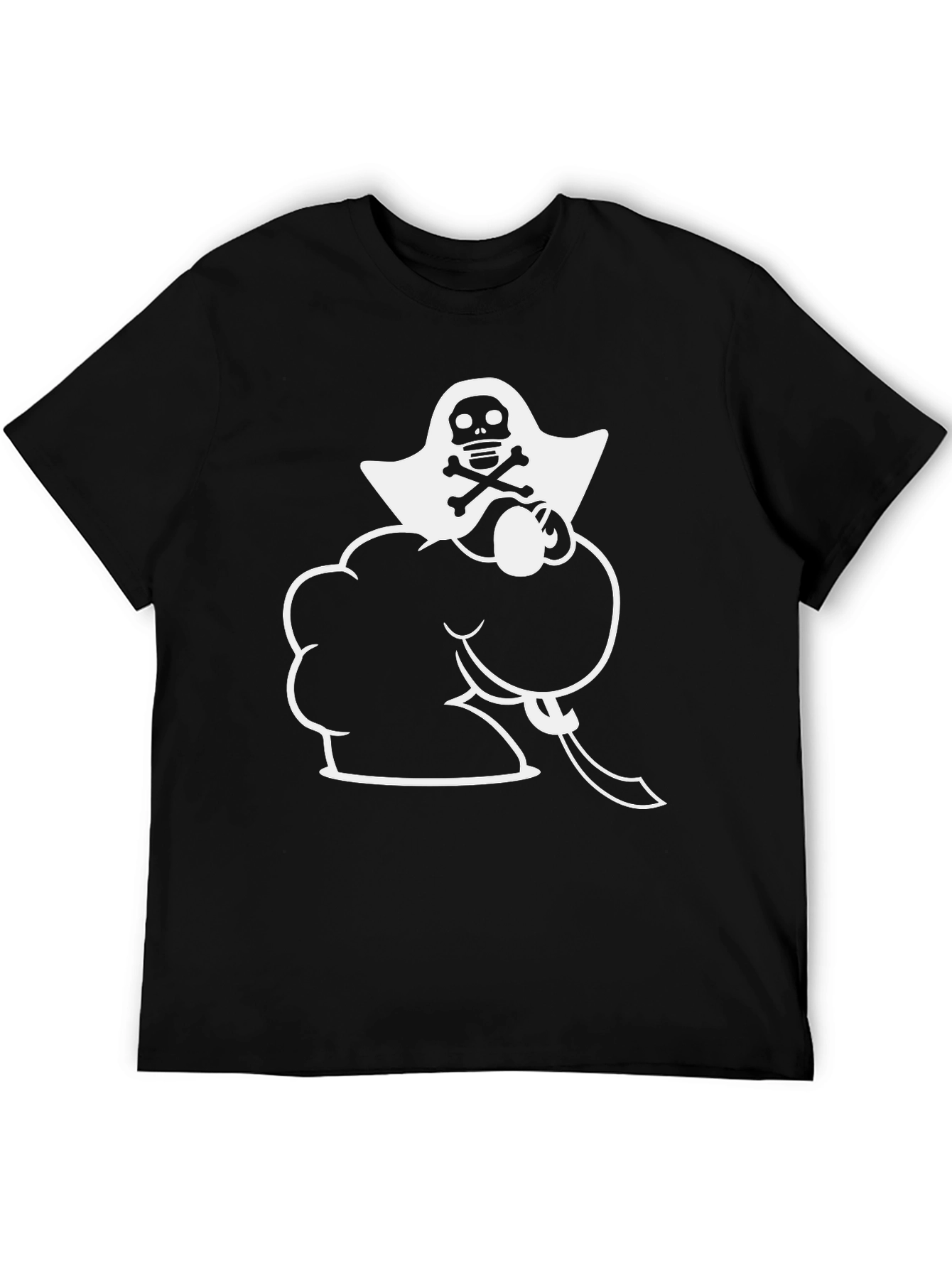 Pirate Chef Graphic Tee - Black Cotton T-Shirt