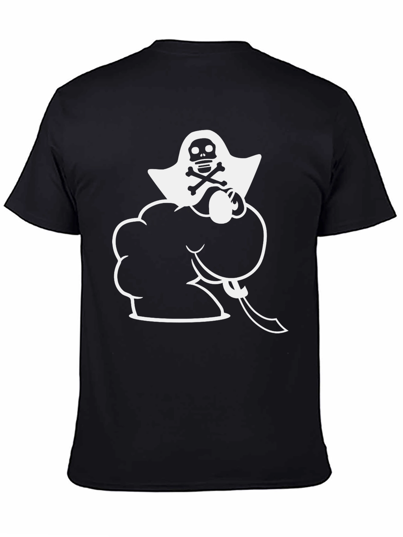 Pirate Chef Graphic Tee - Black Cotton T-Shirt