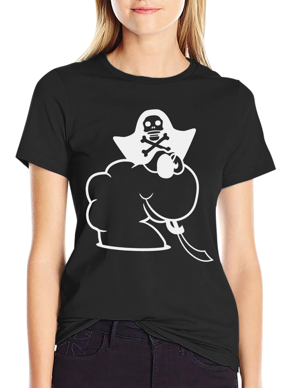 Pirate Chef Graphic Tee - Black Cotton T-Shirt
