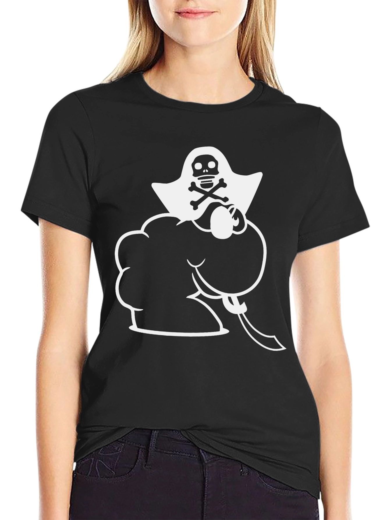 Pirate Chef Graphic Tee - Black Cotton T-Shirt