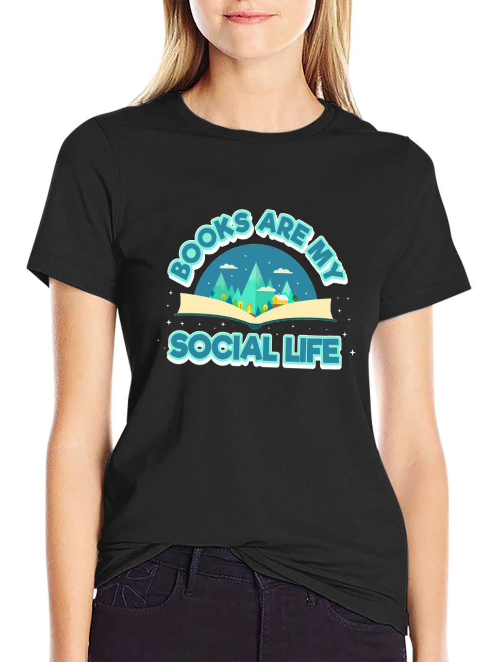 Books are My Social Life Graphic Tee